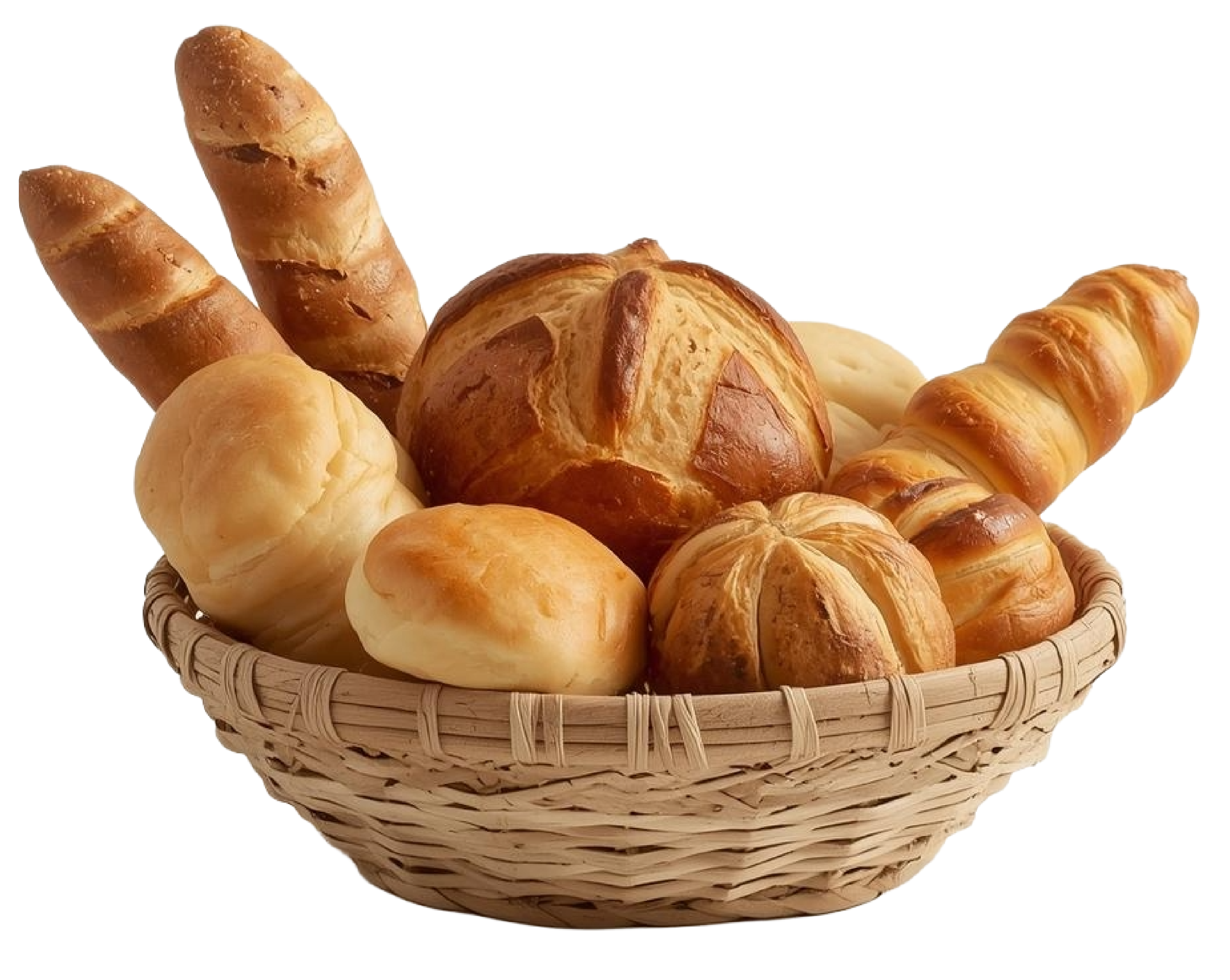 Teigblätter und  Burgerbrot